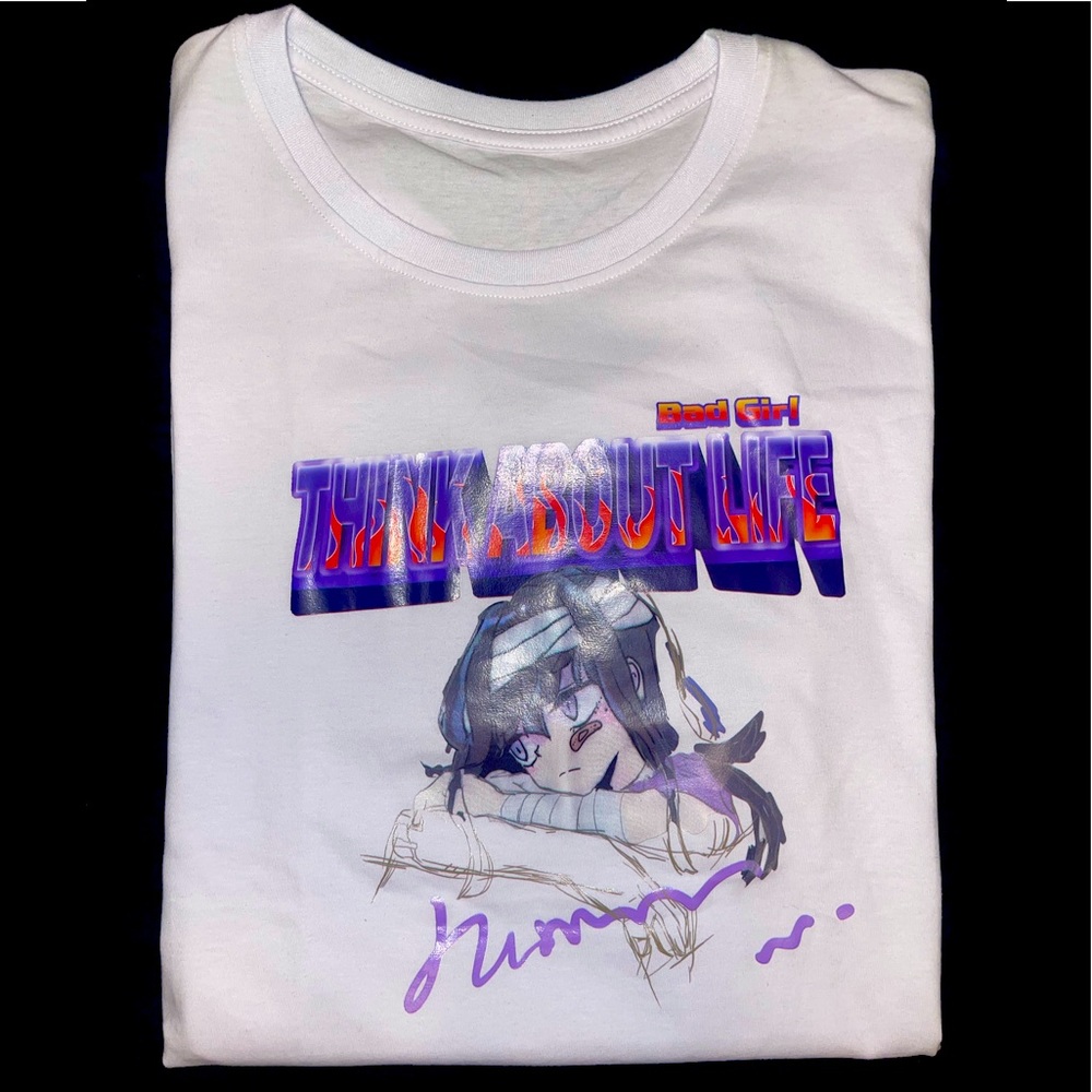 Think about life short sleeve tee shirt size: large